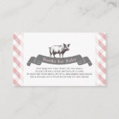 Carte D'accompagnement Bibs & Ribs Rustic Rose En vichy Livres pour bébé (Devant)