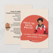 Carte D'accompagnement Bienheureuse prière du Minsitre numérique Carlo Ac (Devant / Derrière)