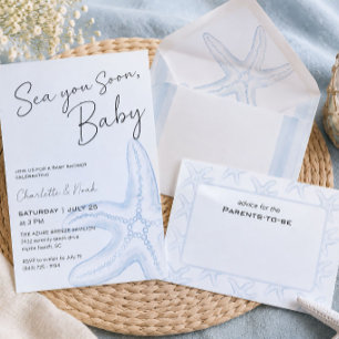 Carte D'accompagnement Bientôt de retour à la mer Shower de bébé