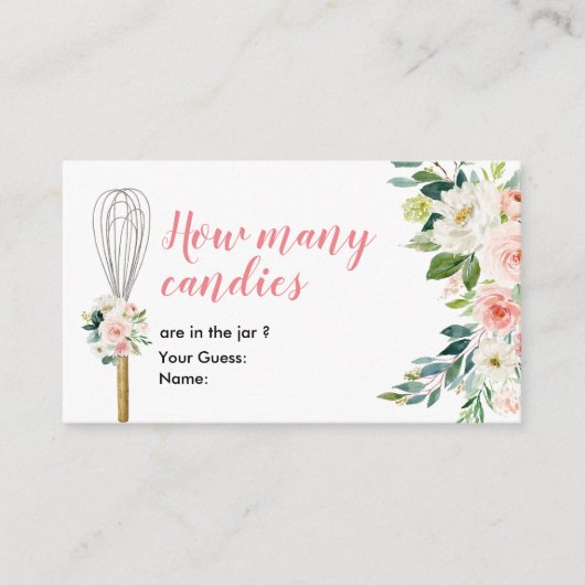 Carte D'accompagnement Bientôt emporté Combien de bonbons (Devant)