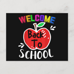 Carte D'accompagnement Bienvenue À L'École Chemise Drôle Enseignants Étud