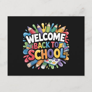 Carte D'accompagnement Bienvenue à l'école pour la rentrée des classes En
