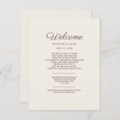 Carte D'accompagnement Bienvenue à Tan Mariage (Devant / Derrière)