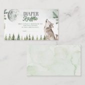 Carte D'accompagnement Bienvenue dans le Pack Forest Wolf Diaper Raffle (Devant / Derrière)
