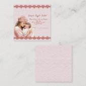 Carte D'accompagnement Bienvenue dans un Billet bébé fille Douche Déchets (Devant / Derrière)