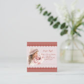 Carte D'accompagnement Bienvenue dans un Billet bébé fille Douche Déchets (Debout devant)