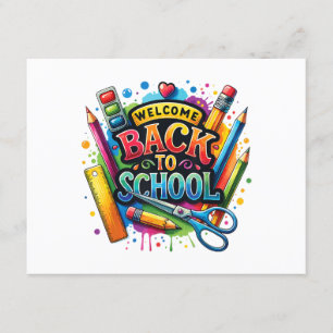 Carte D'accompagnement Bienvenue Retour à l'école Premier jour enseignant
