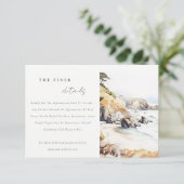 Carte D'accompagnement Big Sur, California Landscape Wedding Details (Debout devant)