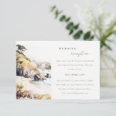 Carte D'accompagnement Big Sur, California Landscape Wedding Reception (Debout devant)