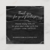 Carte D'accompagnement Bijouterie Merci Black Argent Agate Business (Dos)