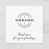Carte D'accompagnement Bijoux Merci d'enseignement Logo d'affaires (Dos)