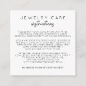 Carte D'accompagnement Bijoux Merci d'enseignement Logo d'affaires (Devant)