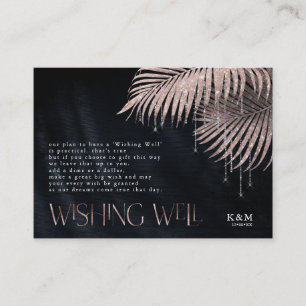 Carte D'accompagnement Bijoux Palm Leaf Wishing Well V1 Rose Gold ID830