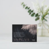 Carte D'accompagnement Bijoux Palm Leaf Wishing Well V2 Rose Gold ID830 (Debout devant)