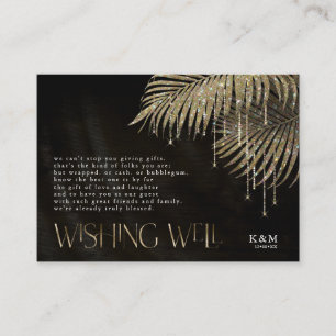 Carte D'accompagnement Bijoux Palm Leaf Wishing Well V3 Gold ID830