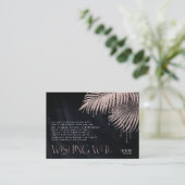 Carte D'accompagnement Bijoux Palm Leaf Wishing Well V3 Rose Gold ID830 (Debout devant)