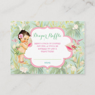 Carte D'accompagnement Bikini de bébé fille Tropical Luau Hawaïen Coquill