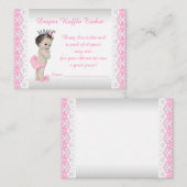 Carte D'accompagnement Billet adorable Pink Princess Diaper (Devant / Derrière)