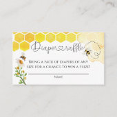Carte D'accompagnement Billet Aquarelle Cute Honey Bee Honeycomb Raffle (Devant)