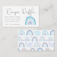 Billet Baby shower bleu arc-en-ciel Refroidisseur