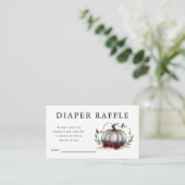 Carte D'accompagnement Billet Baby shower Citrouille blanc (Debout devant)