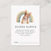 Carte D'accompagnement Billet Baby shower de calamars pour animaux forest (Devant)