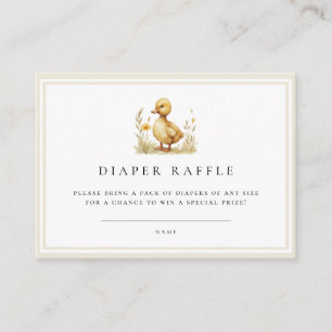 Carte D'accompagnement Billet Baby shower de canard beige Reflets