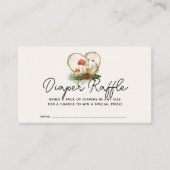 Carte D'accompagnement Billet Baby shower de couches de bois (Devant)