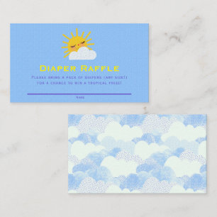 Carte D'accompagnement Billet Baby shower de couches nuageuses au soleil