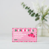 Carte D'accompagnement Billet Baby shower de fraise de fraise (Debout devant)