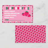 Carte D'accompagnement Billet Baby shower de fraise de fraise (Devant / Derrière)