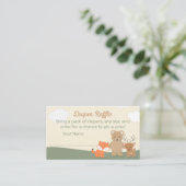 Carte D'accompagnement Billet Baby shower de lessive pour animaux de bois (Debout devant)