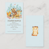Carte D'accompagnement Billet Baby shower de lessive pour animaux de bois (Devant / Derrière)