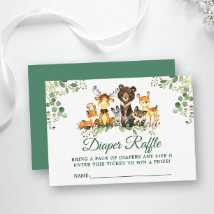 Carte D'accompagnement Billet Baby shower de lessive pour animaux de bois