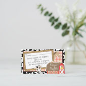 Carte D'accompagnement Billet Baby shower de lessive pour animaux de ferm (Debout devant)