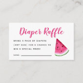 Carte D'accompagnement Billet Baby shower de pastèque rose (Devant)