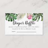 Carte D'accompagnement Billet Baby shower de verdure Tropical Refle (Devant)