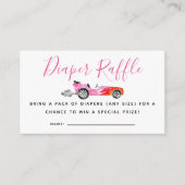 Carte D'accompagnement Billet Baby shower Déchets de voiture de course ro (Devant)