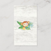 Carte D'accompagnement Billet Baby shower Déchets Safari Jungle (Dos)