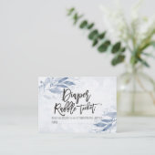 Carte D'accompagnement Billet Baby shower Feuille d'aquarelle (Debout devant)