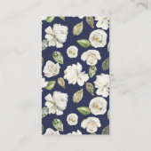 Carte D'accompagnement Billet Baby shower floral Rose blanche Reflets (Dos)