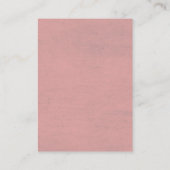 Carte D'accompagnement Billet Baby shower floral rose Dusty (Dos)