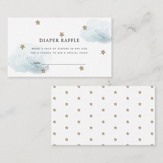 Carte D'accompagnement Billet Baby shower Reflets Reflets Reflets Reflets (Devant / Derrière)