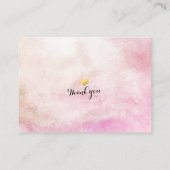 Carte D'accompagnement Billet baby shower Repas de couches Fleurs de Bohê (Dos)