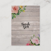 Carte D'accompagnement Billet baby shower Repas de Queue Fleur Bois Lumiè (Dos)