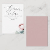 Carte D'accompagnement Billet Baby shower Rose Dusty (Devant / Derrière)