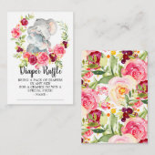 Carte D'accompagnement Billet bébé bébé et maman Eléphant Douche Refle (Devant / Derrière)