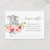 Carte D'accompagnement Billet bébé bébé et maman Eléphant Douche Refle (Devant)