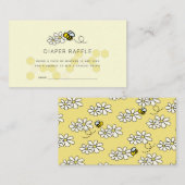 Carte D'accompagnement Billet Bee Daisy Yellow Baby shower Déchets (Devant / Derrière)
