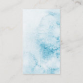 Carte D'accompagnement Billet Bleu Fleurs Élégant Déchets Raffle (Dos)